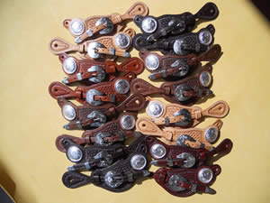 3 Peice Sterling Rope Spur Straps